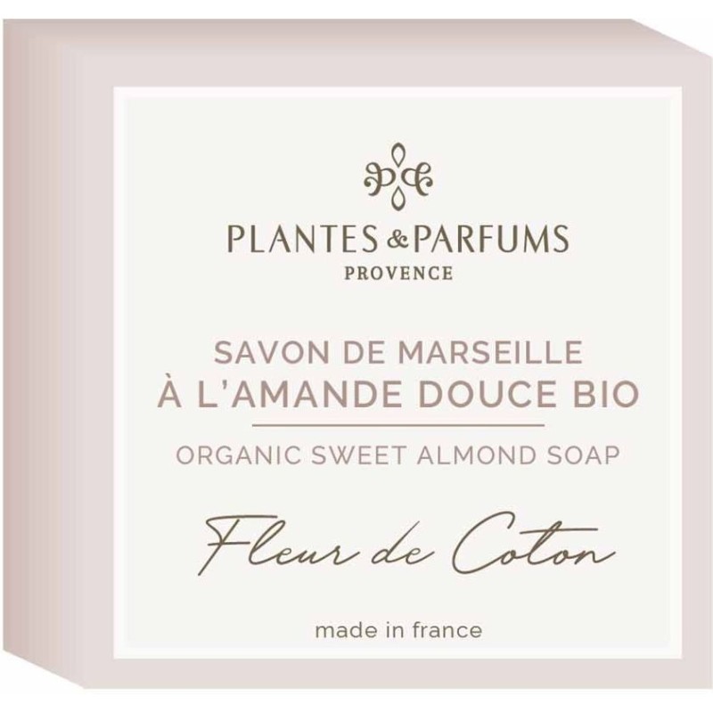 Plantes & Parfums Tuhé mýdlo s bio arganovým olejem Fleur de Coton