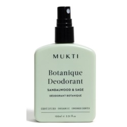 Mukti Organics BOTANIQUE Přírodní deodorant a tělový sprej - Santalové dřevo a šalvěj