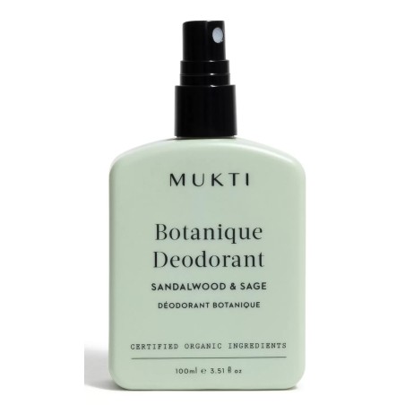 MUKTI ORGANICS BOTANIQUE Přírodní deodorant a tělový sprej - Santalové dřevo a šalvej