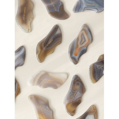 EYE OF HORUS Guasha achát kámen pro masáž obličeje a těla